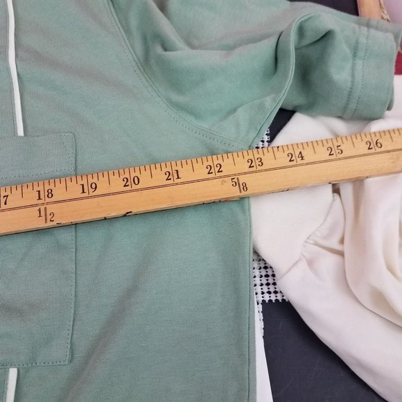 Men's Windham Pointe Large Green Polo Ribbed Hem Short Sleeve Single Pocket - Picture 6 of 8